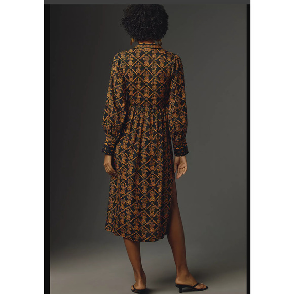 Farm Rio Printed Tie-Front Midi Dress-New Medium - Picture 3 of 5